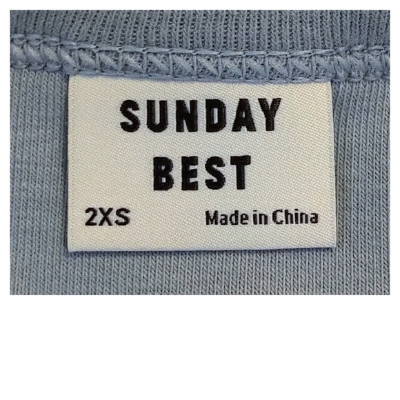 NWT Sunday Best Apple Button-Up Long Sleeve Top - Dune Blue - Picture 4 of 7